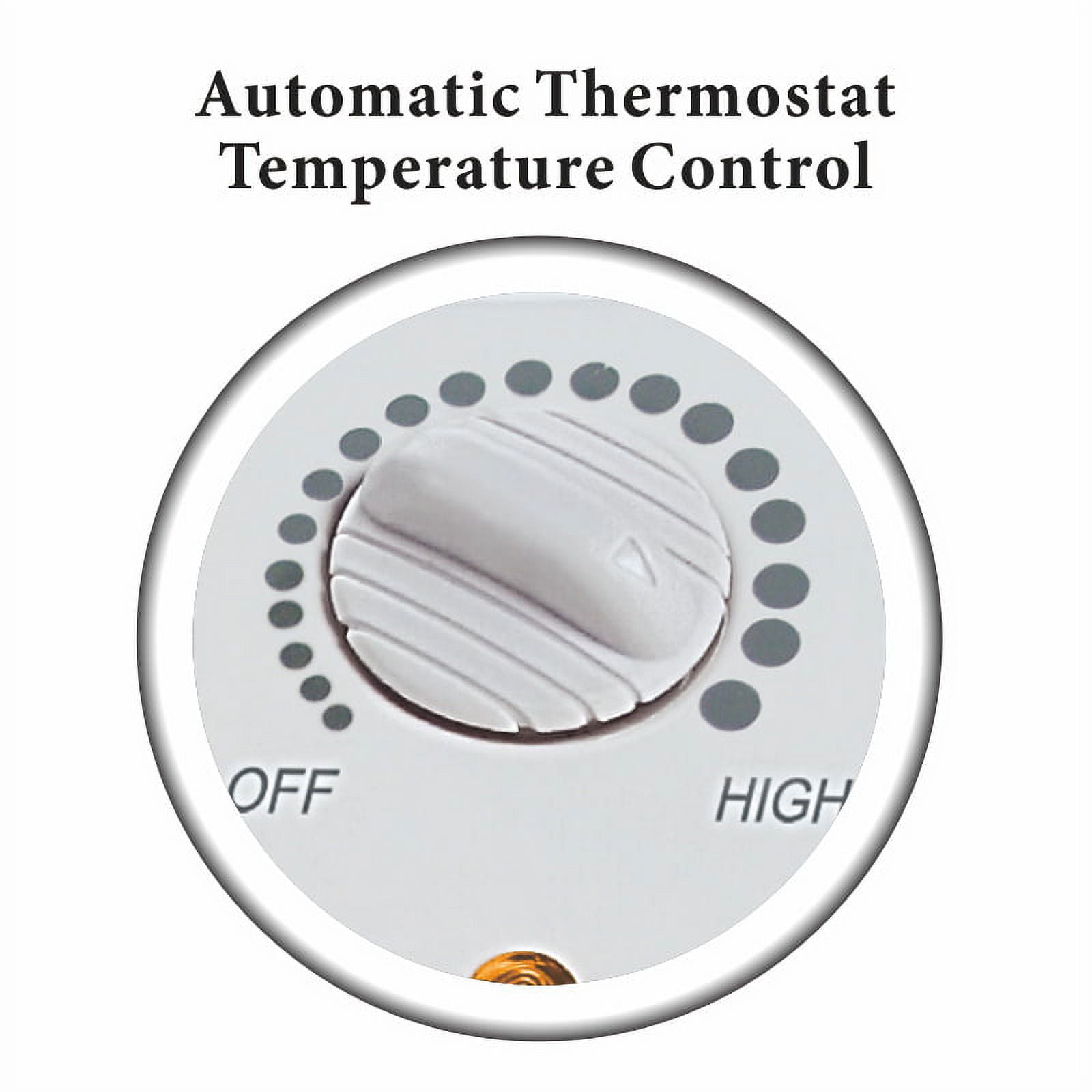 Optimus H-2210WH 1,320-WATT Portable Fan-Forced Radiant Heater With Thermostat (White)
