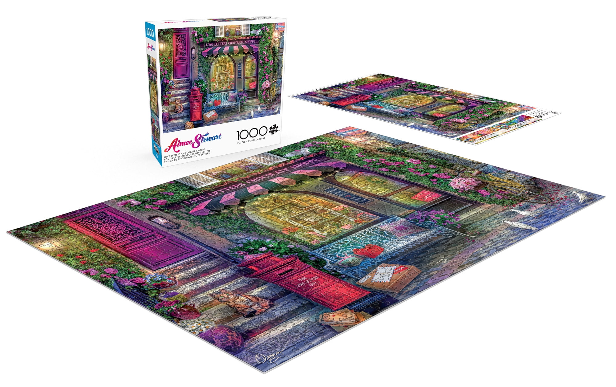 Buffalo Games Love Letters Cholocate Shoppe 1000-Piece 26.75 x 19.75-Inch Interlocking Jigsaw Puzzle for Adults Ages 14+
