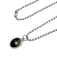 thumbnail image 2 of Planet Saturn with Rings Solar System Antiqued Oval Charm Pendant with Chain, 2 of 3