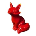thumbnail image 2 of tasrioml Cinnabar Fox Ornament Red Fox Figurine Miniature Fox Statue Sculpture Car Dashboard Home Office Feng Shui Decoration, 2 of 8