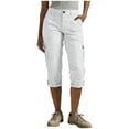 thumbnail image 2 of YTCAMLO Plus Size Capri Pants for Women Summer Athletic Straight Leg Cargo Capris with Pockets Moisture Wicking Rolled Hem Trousers, 2 of 8