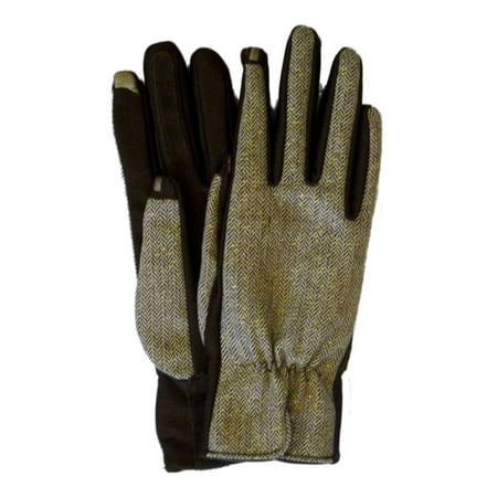 Womens Brown Tweed - Isotoner Smart Touch Womens Brown Tweed Tech Gloves Smartouch Text
