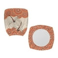 thumbnail image 5 of SCRAWLGOD 2 PCS Non-Slip Computer Office Chair Cover Breathable Easy to Remove Rotating Chair Cover Stain Resistant Universal Desk Chair Cover, Dragonfly Bohemian Mandala Teal Orange, 5 of 7