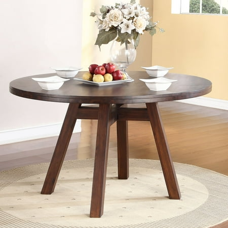 Modus Portland Solid Wood Round Dining Table Medium Walnut Modus Portland Solid Wood Round Dining Table Medium Walnut