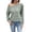 Green, variant on European Autumn Women's Fashion T-Shirt Elegant Casual Loose Fit Solid Color Strapless Long Sleeve Top