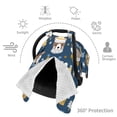 thumbnail image 3 of Car Seat Cover Baby, Winter Animal Friends Baby Car Seat Cover for Baby Boys Girls Newborn , Infant Car Seat Canopy Cover Nursing Breastfeeding Cover Warm Blanket, 3 of 7