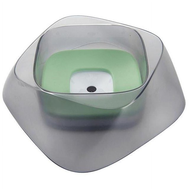 Pet Life S8GN Hydritate Anti-Puddle Chat & Chien Bol d'Eau Potable&44; Vert - Taille Unique