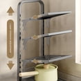 thumbnail image 4 of Heavy-Duty Carbon Steel 3-Tier Square Kitchen Organizer: Waterproof Under-Sink Storage Rack for Pots, Utensils & Kitchenware – Space-Saving Multifunctional Design with Easy Installation and Elevated, 4 of 6