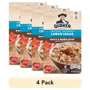 (4 pack) Quaker Instant Oatmeal, Maple & Brown Sugar, 1.19 oz, 8 Count Box