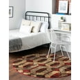 thumbnail image 4 of Unique Loom Saturn Collection Area Rug - Astra (7' 10" Round Burgundy/Beige), 4 of 11