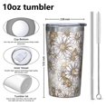 thumbnail image 4 of Sunflower 10oz Tumblers Stainless Steel Tumbler with Lid and Straw,Vacuum Insulated Double Wall Travel Tumbler Cups with Cleaning Brush for Coffee, Tea, 4 of 4