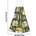 thumbnail image 3 of SKYSONIC 2 PCS Hanging Hand Towels Camping Cars Bears and Woods Hand Dry Towels for Kitchen & Bathroom,Hanging Towel Set with Hanging Loop, 12"x17", 3 of 6