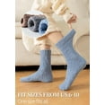 thumbnail image 3 of 5Pairs Warm & Cozy Gifts for Women, Fluffy Fuzzy Sock, Plush Sleeping Slipper Socks - Soft Warm Fabric, 3 of 7