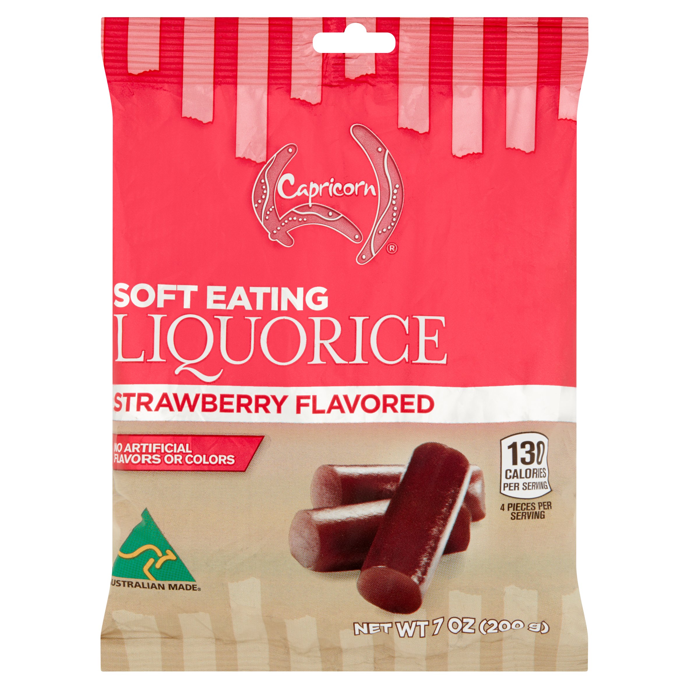 Capricorn Strawberry Flavored Soft Eating Liquorice, 7 oz