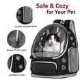 thumbnail image 3 of Transportadora tipo mochila para gato Pawstrip con ventana burbuja plegable, 3 of 6