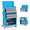 blue-4, variant on 5/8-drawer rolling toolbox, tool storage cabinet with lockable wheels, detachable top, drawers and side hooks, mechanical tool storage box for garage, warehouse and maintenance workshop