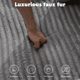 thumbnail image 6 of 66" Oversized Boneless Chaise Lounge Chair with Wide Armrests, Fluffy Corduroy Fabric, No Assembly Required, Modern Gray Sofa for Reading & Relaxation, 6 of 7