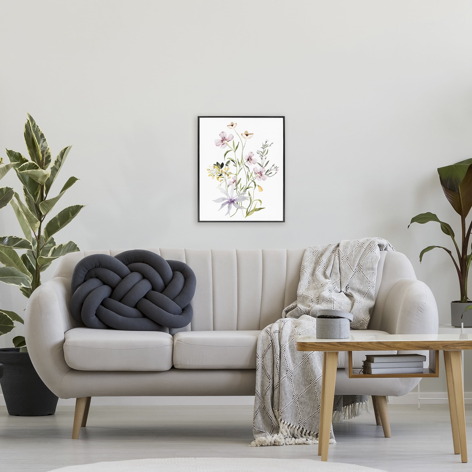 Floral Foliage Bundle Black Framed Giclee Art, design by Lettered and Lined