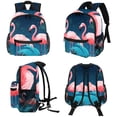 thumbnail image 4 of Flamingo Tropical Rainforest Traveling Backpack School Bags Cute College Backpack Baby Bag Lightweight Large Capacity Printed Design Adjustable Shoulder Strap Suitable, 4 of 6