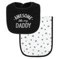 thumbnail image 4 of Hudson Baby Mom Dad Moon & Back Cotton Terry Bib & Burp Cloth Set, 12" x 12", 4 of 5