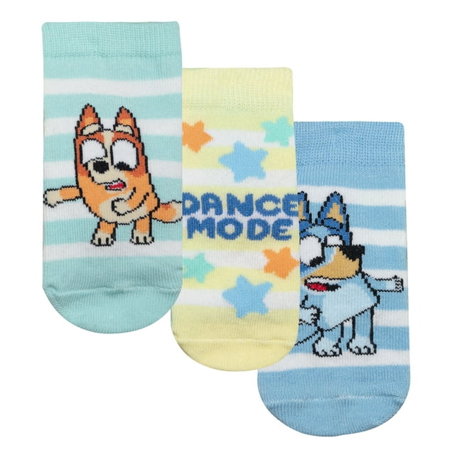 Calcetines Tin Bebé Bluey Sokkos Algodón Liso 3 Pares Divertidos y Cómodos