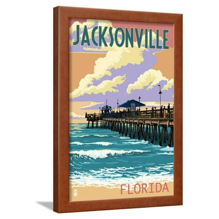  Jacksonville  Florida  Pier and Sunset Framed Print Wall  