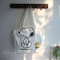 thumbnail image 5 of Bolso de hombro de lona con patrón de Snoopyed de dibujos animados de Anime Kawaii, bolso de almacenamiento portátil de gran capacidad, bolso de compras lindo, regalo para niñas, 5 of 5