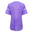 thumbnail image 3 of VANLOFE O-Neck T-Shirts Purple Round-Neck Shirts Gift for Bathday Women's Fashion Printed Short Sleeve T-shirt Blouse Round Neck Casual Tops, 3 of 5