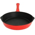thumbnail image 2 of MegaChef Enameled Round 8 Inch PreSeasoned Cast Iron Frying Pan in Red, 2 of 7