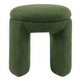 thumbnail image 2 of Furniture of America Thia Modern 18" Upholstered U-Shaped Stool, Green, 2 of 5