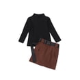 thumbnail image 6 of Kids Skirt Suit Long Sleeve High Collar Knitted Sweater Short Skirt, 6 of 9