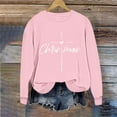 thumbnail image 2 of Women's Christmas Sweatshirts Graphic Hooded Sweatshirt Long Sleeve Crew Neck Pullover Xmas Holiday Tops, 2 of 5
