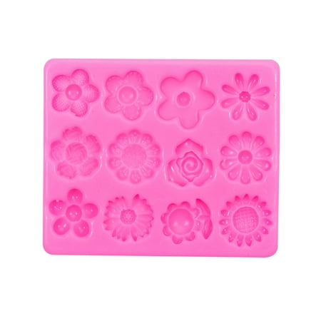 

CHAOMA Silicone Mousse Moulds 3D Small Flowers Shapes DIY Cake Decorating Gadget Silicone Material for Chocolate Flower Inserts
