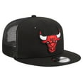 thumbnail image 3 of Men's New Era Black Chicago Bulls Meshback 9FIFTY Snapback Hat, 3 of 6