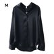 thumbnail image 1 of Blusa de mujer Camisa holgada de manga larga de satén Retro Girl Casual Top, Negro, M Kearding AP001166-20B, 1 of 7