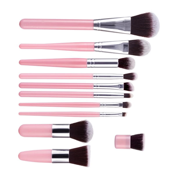 11 Uds de brochas de maquillaje Shamjiam Cepillo del maquillaje Color plata rosada