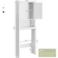 thumbnail image 2 of Over The Toilet Storage Cabinet, Bathroom Storage Organizer Over Toilet, Space Saver W/Adjustable Shelf & Open Storage Shelf, White, 2 of 7