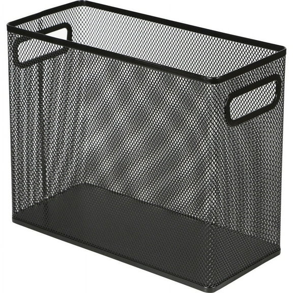 Lorell Mesh Tabletop File Hanging Folder - Black - Steel - 1 Each | Bundle of 2 Each