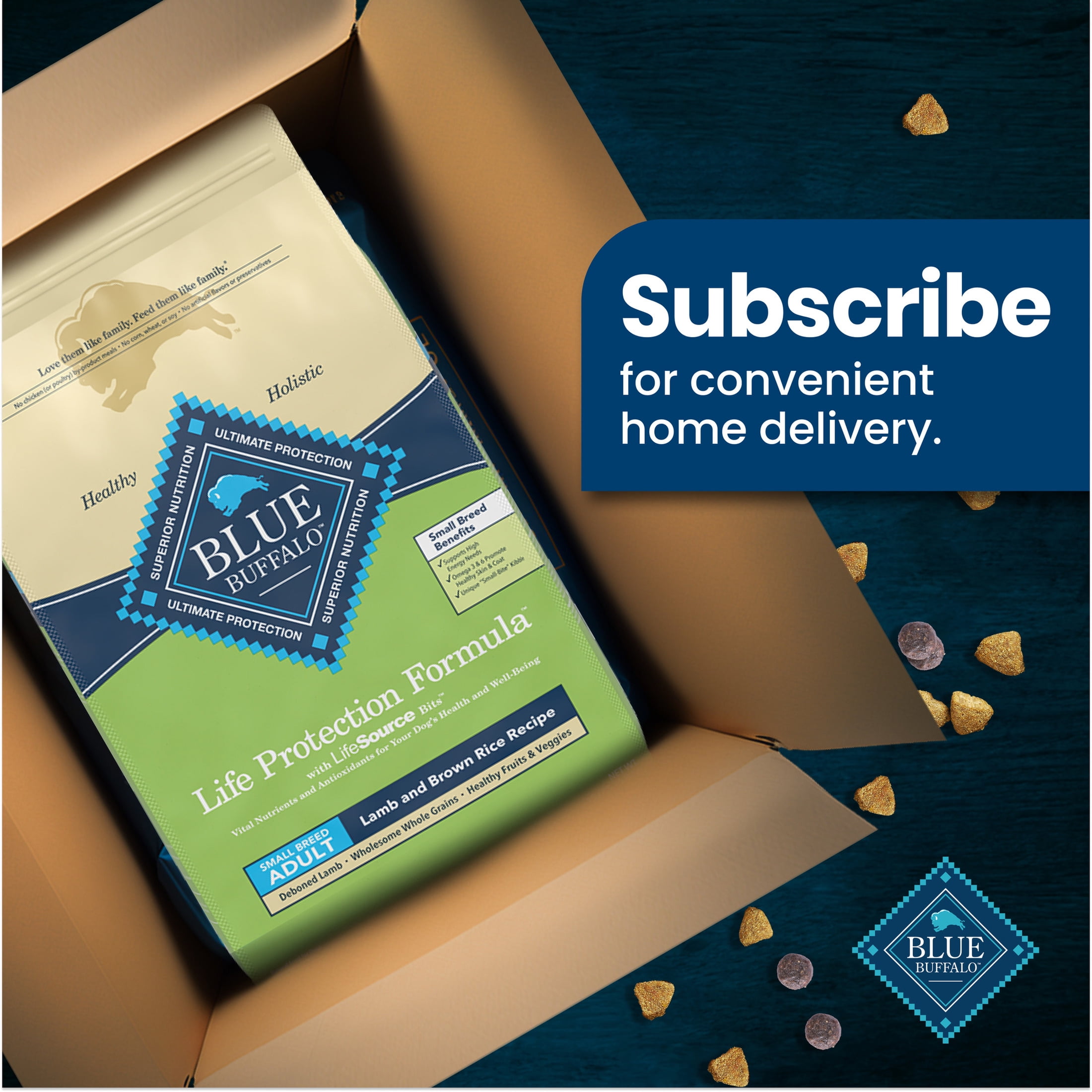 Blue Buffalo Life Protection Formula Small Breed Dry Dog Food, Lamb & Brown Rice, 15 lbs.