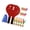 Red, variant on 18Pcs Indoor Crickets Starter With Wooden Paddles And Soft Balls