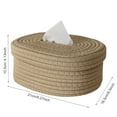 thumbnail image 3 of RKSTN Tissue Box Cover High Beauty Household Large Capacity Solid Color Style Kitchen Table Napkin Oval Storage Box Drawing Box Tissue Box, 3 of 6
