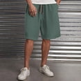 thumbnail image 2 of Men Shorts 5 Inch Plus Size Cool Silk Quick Dry Shorts Loose Fit Lightweight Sports Beach Casual Summer Shorts Green M, 2 of 7