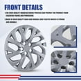 thumbnail image 5 of 1 Piece 16" Hubcap Wheel Rims Cover for 2017-2019 Toyota Corolla Compatible with Steel Wheels Snap onInstallation ABS+PC Material (16-inch,Lacquer), 5 of 11