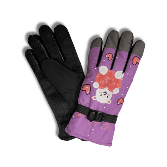 Kids Love Anti-Slip Winter Gloves - Adjustable Strap