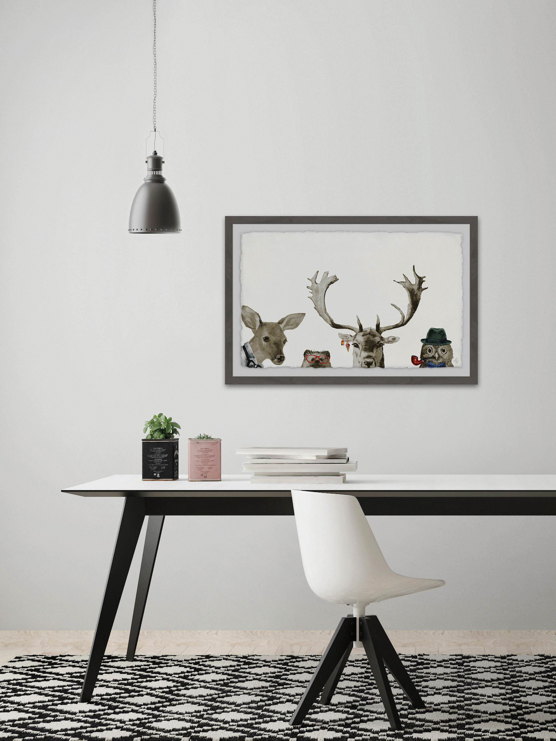 Too Cool for the Party Framed Painting Print
