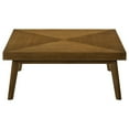 thumbnail image 2 of Layla Coffee Table, 39 Inch Square Top, Diamond Parquet, Walnut Brown Wood, 2 of 5