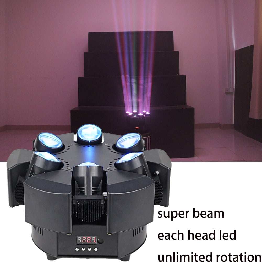 6 Head Smart Beam Moving Head Light RGBW 6X10W DMX Stage Lighting Music Party Disco Dj Led Professional Light 1pcs/pack