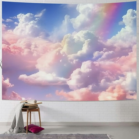 Shiartex  Pink Cloud Tapestry Colorful Abstract Clouds Natural Landscape Tapestries Wall Hanging for Bedroom Living Room Teen Dorm Indie Decor Poster Blanket 40x30inch