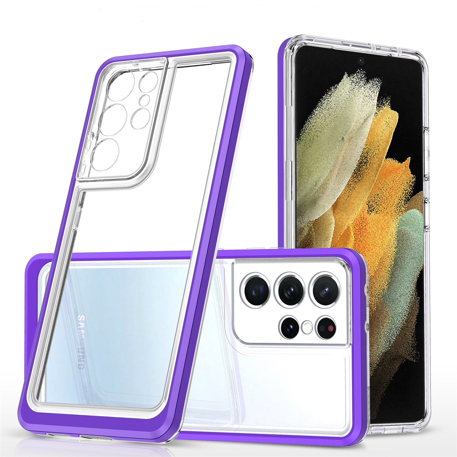 SaniMore for Samsung Galaxy S23 Ultra Case Crystal Clear [Never