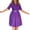 Purple, variant on Women's Plus Size Fashion Elegant Temperament Fashion Casual Half Sleeve Dress
